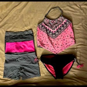 SOLD ‼️ Girls Bathing suit and Active shorts